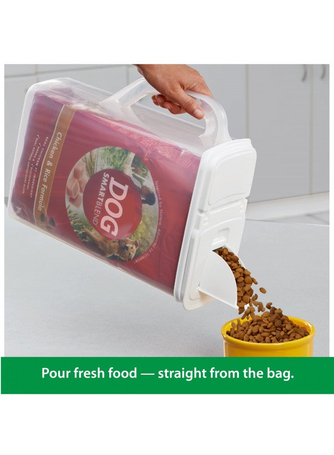 Buddeez Pet Food Storage Container - 8 Quart Capacity Bird Seed Container & Dog Food Storage, with Durable EZ Grip Handle and EZ Flip Lid with Pour Spout - Image 4
