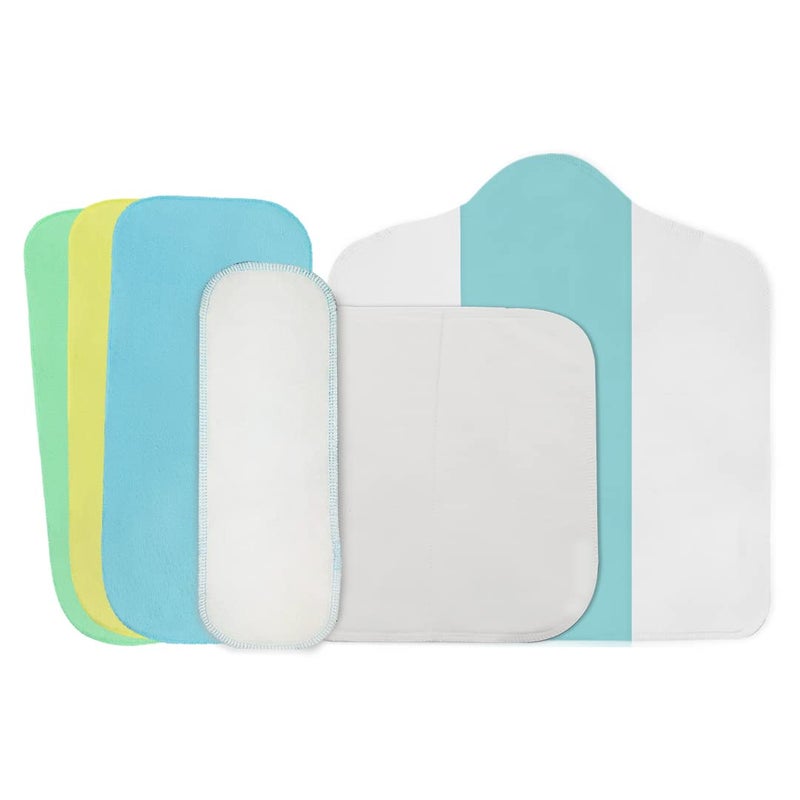 Superbottoms سوبر بوتومز مجموعة أساسيات الأطفال 6 قطع لحفاضات القماش UNO - 1 مجموعة وسادة قطن عضوي ماجيك دراي + 1 وسادة ثقيلة + 3 بطانات حفاضات من الفليس - Image 1