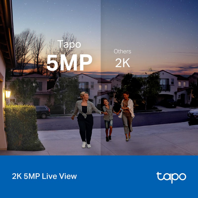 Tapo 2K Wired Smart Video Doorbell - 180 Ultra-Wide Field of View, Person/Vehicle/Package Detection, 2-Way Audio, Color Night Vision, Subscription-Free Local Storage or Optional Cloud, D130 - Image 2