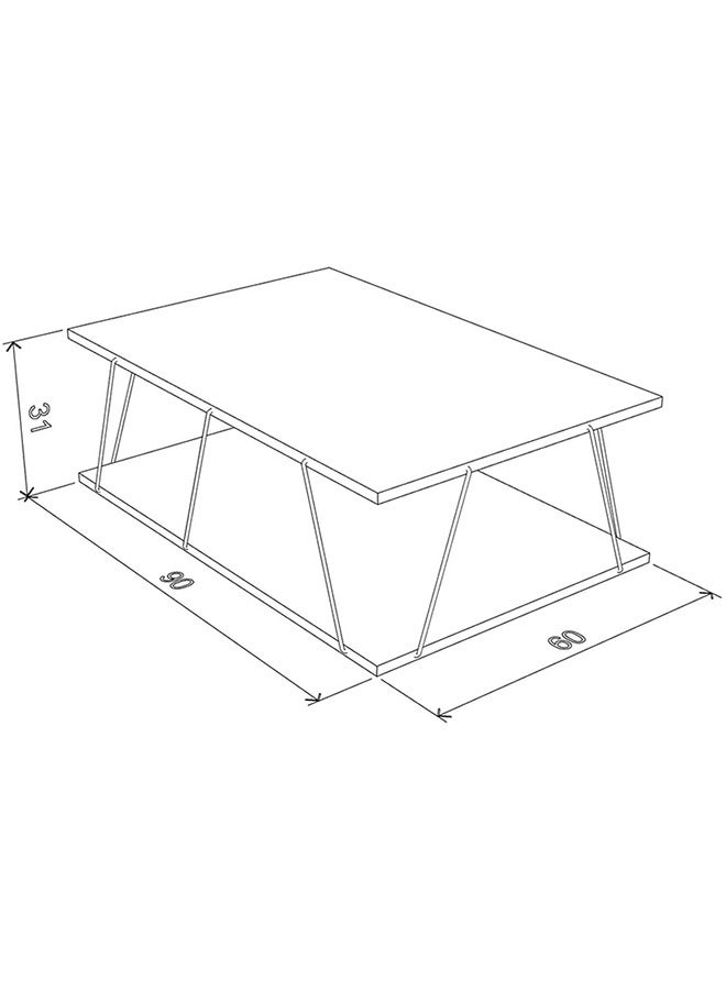 Home Canvas طاولة قهوة حديثة من قماش المنزل مصنوعة في تركيا تارس لغرفة المعيشة، سهلة التجميع - جوزي وأصفر - Image 4
