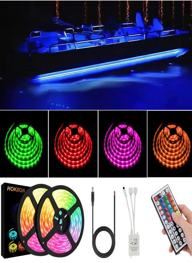 أضواء LED شريطية للقوارب، أضواء LED متعددة الألوان بطول 40 قدمًا للقوارب العائمة، إضاءة داخلية مقاومة للماء للقوارب، أضواء أسفل حافة القارب، إضاءة سطح القارب، أضواء صيد ليلية للقوارب العائمة وقوارب الكاياك - Image 1