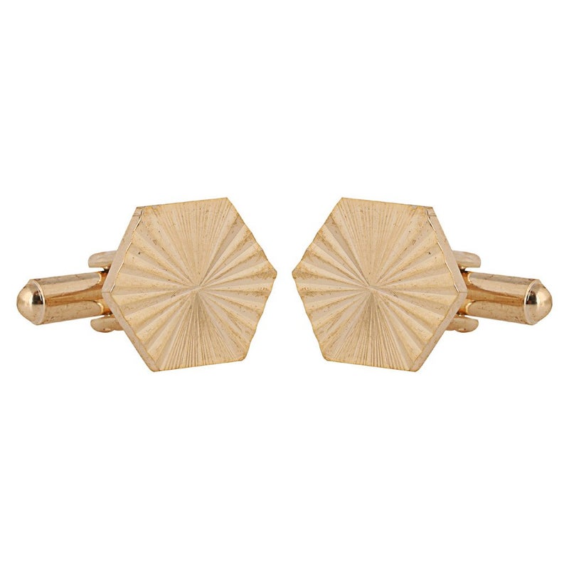 TRIPIN Cufflinks For Men Golden Gold With Self Design And Diamond Crystals For Office Corporate Party French Cuff Shirts Shirt Suit Blazer In A Gift Box Tnspgold397 - Image 2