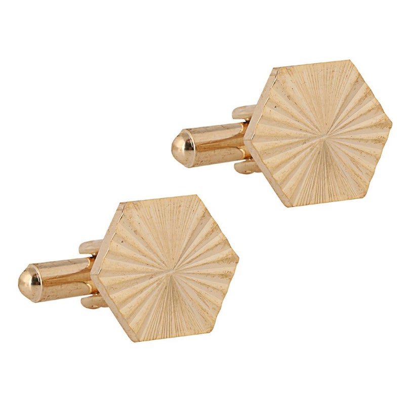 TRIPIN Cufflinks For Men Golden Gold With Self Design And Diamond Crystals For Office Corporate Party French Cuff Shirts Shirt Suit Blazer In A Gift Box Tnspgold397 - Image 1