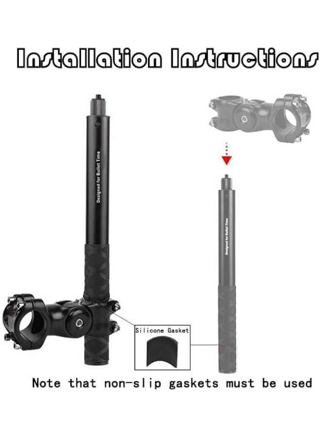 eWINNER Motorcycle Handlebar Camera Mount for Invisible Selfie Stick for GoPro Hero13 for DJI Osmo Action 5 PRO 4 3/for Insta360 X5 X4 X3 X2 X RS Bike Bicycle Tracking Shooting Sports Camera Bracket - Image 2