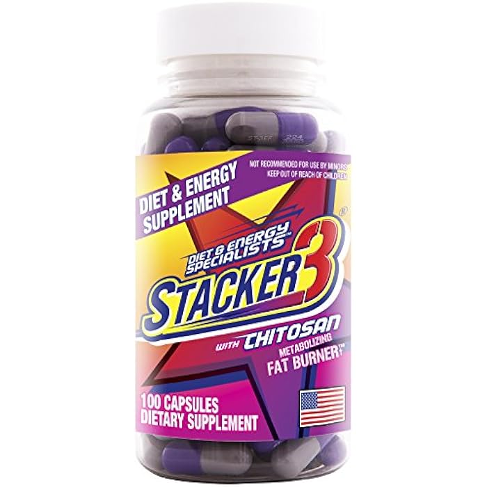 STACKER 2 Stacker 3 Metabolizing Fat Burner with Chitosan, Capsules, 100Count Bottle - Image 1