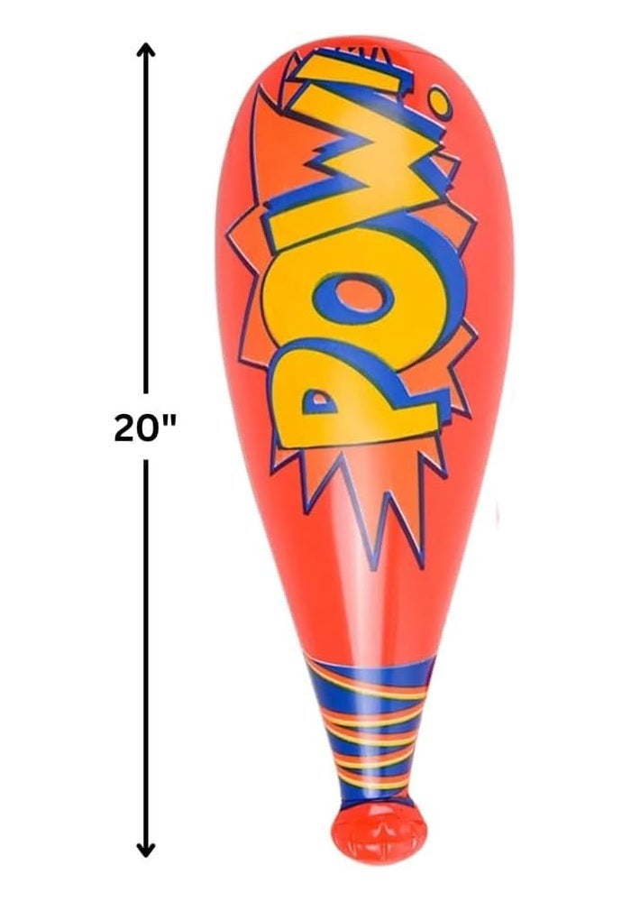 Rhode Island Novelty Inflatable POW Bats - 12 Pack, Assorted Colors - Image 2