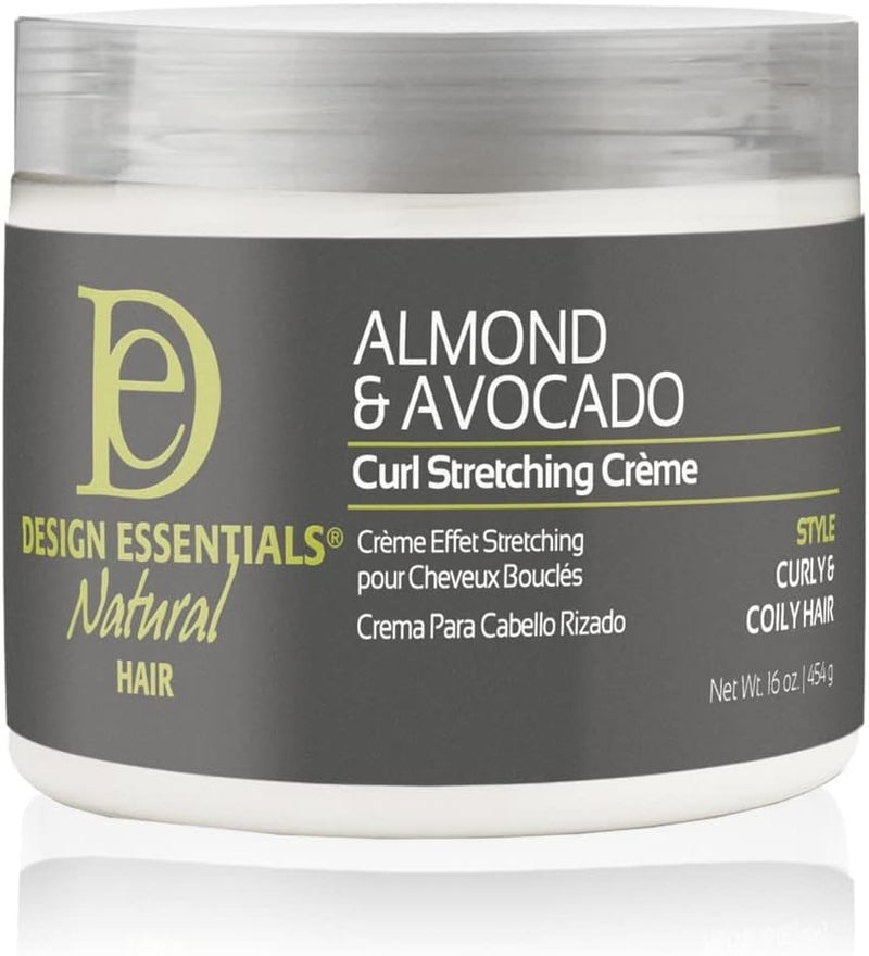 Design Essentials Natural Almond & Avocado Curl Stretching Crème for All Curl Types - 16 Fl Oz - Image 1