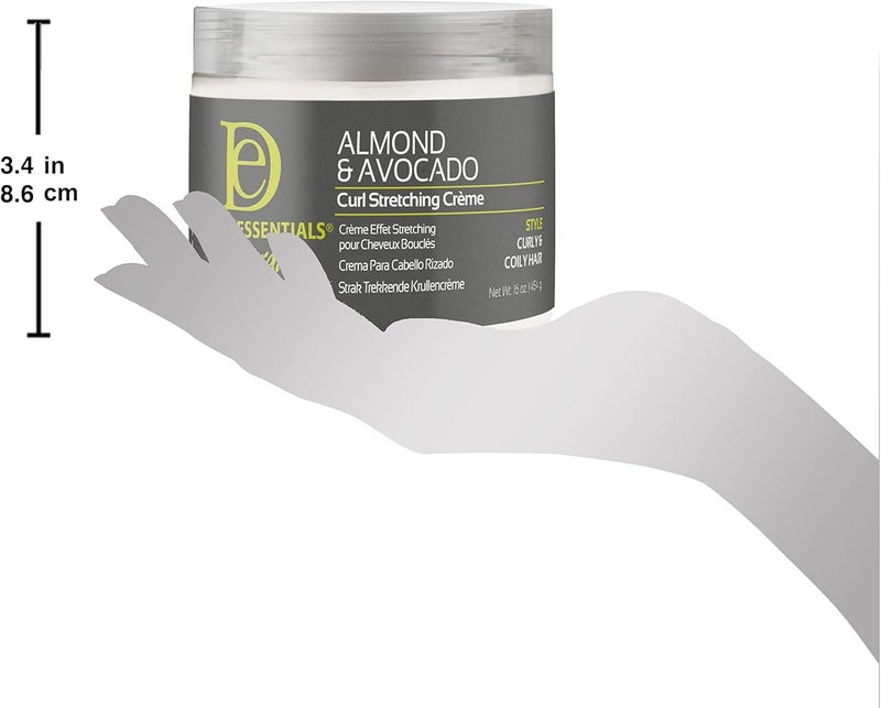 Design Essentials Natural Almond & Avocado Curl Stretching Crème for All Curl Types - 16 Fl Oz - Image 5