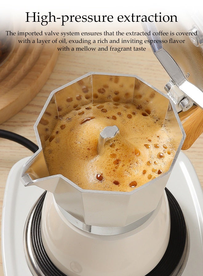 DUNISO Coffee Pot Set, High-End Hand-Brew Coffee Set, Essential Coffee Gifts For Home And Travel, Steam Stove Mocha Coffee Pot  - Image 4