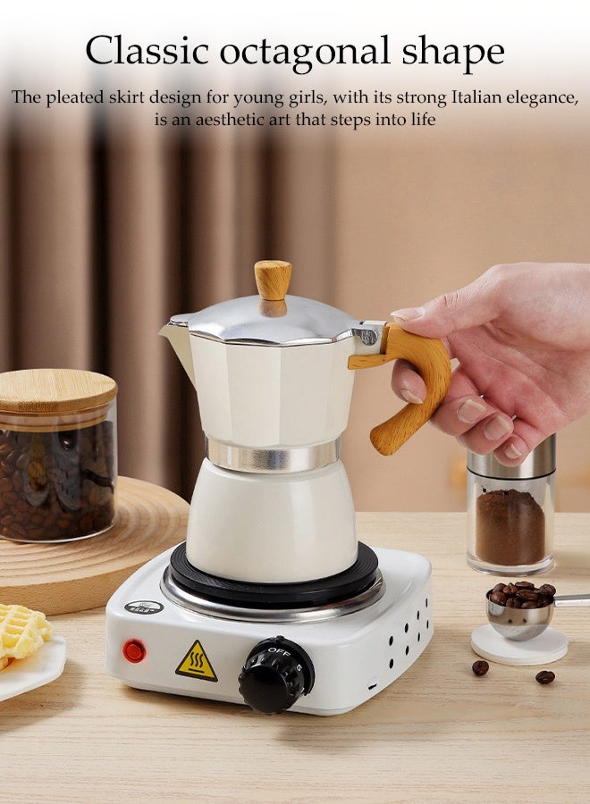 DUNISO Coffee Pot Set, High-End Hand-Brew Coffee Set, Essential Coffee Gifts For Home And Travel, Steam Stove Mocha Coffee Pot  - Image 5