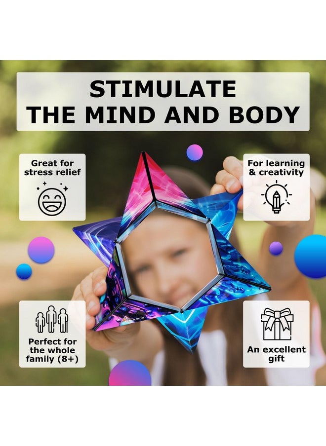 SHASHIBO - SHASHIBO Shape Shifting Box - Award-Winning, Patented Fidget Cube w/ 36 Rare Earth Magnets - Transforms Into Over 70 Shapes, Download Fun in Motion Toys Mobile App (Holographic - Vapor) - Image 1