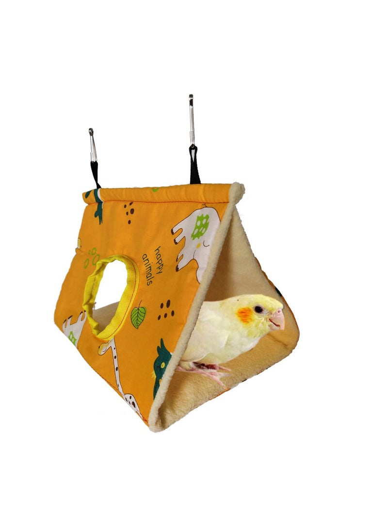 GGOOT Winter Warm Bird Nest House Hanging Hammock Velvet Shed Hut Cage Plush Fluffy Birds Hideaway Sleeping Bed For Parrot Parakeet - Image 3