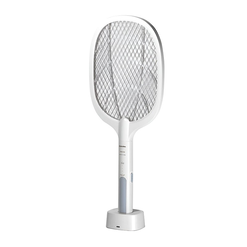 Electric Fly Swatter - Multifunctional 2 in 1 Mosquito Killer Lamp Efficient Mesh 4000V Rechargeable Bug Swatter for Home Camping Indoor Pest Control Double Safety Mesh Light - Image 1