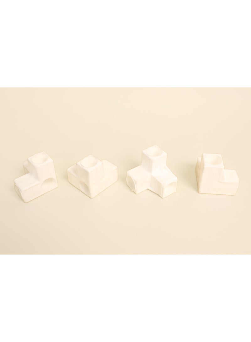 TTTP The Professionals Choice Dual Plastic Connector Short Base For Joining Metal Tubes Set Of 4 Pieces - Image 1