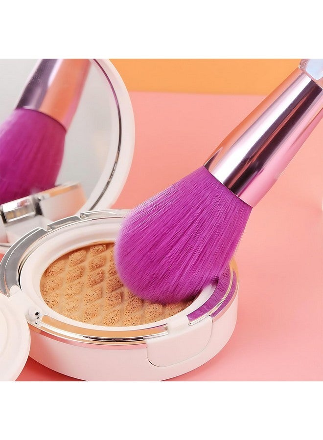 Kingtree Makeup Brush Set, 10Pcs Crystal Makeup Brushes Premium Synthetic Foundation Powder Concealer Eye Shadow Blush Makeup Brushes Set, Professional Make Up Brush Kit For Girls Ladies - Image 3