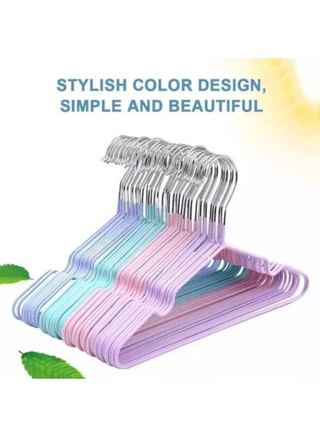 Stainless Hangers with Silicone Sleeve for Clothes - Non Slip - Silicone Padded - 10 Pieces - Image 4