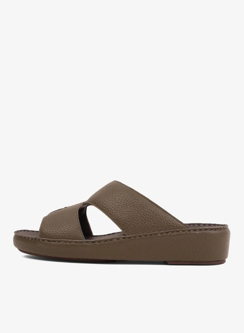 UOMO CAVALIER ELITE TRADITIONAL LEATHER ARABIC SANDALS OLIVE