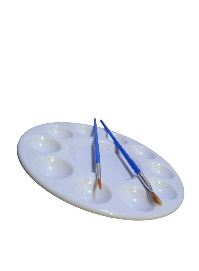 PRIMA 12-Piece Poster Colours Multicolour & Round Shape Plastic Palette WhiteBundle - Image 3