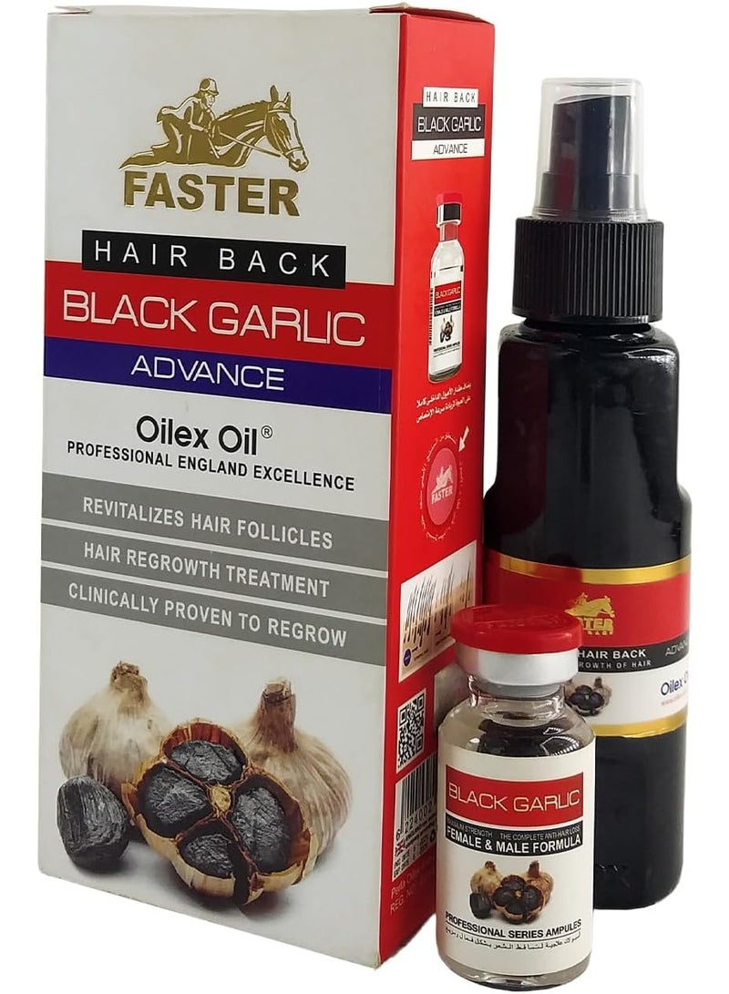 Faster Hair Back Black Garlic Advance Oilex Oil - 100 Ml White (Packaging may vary)