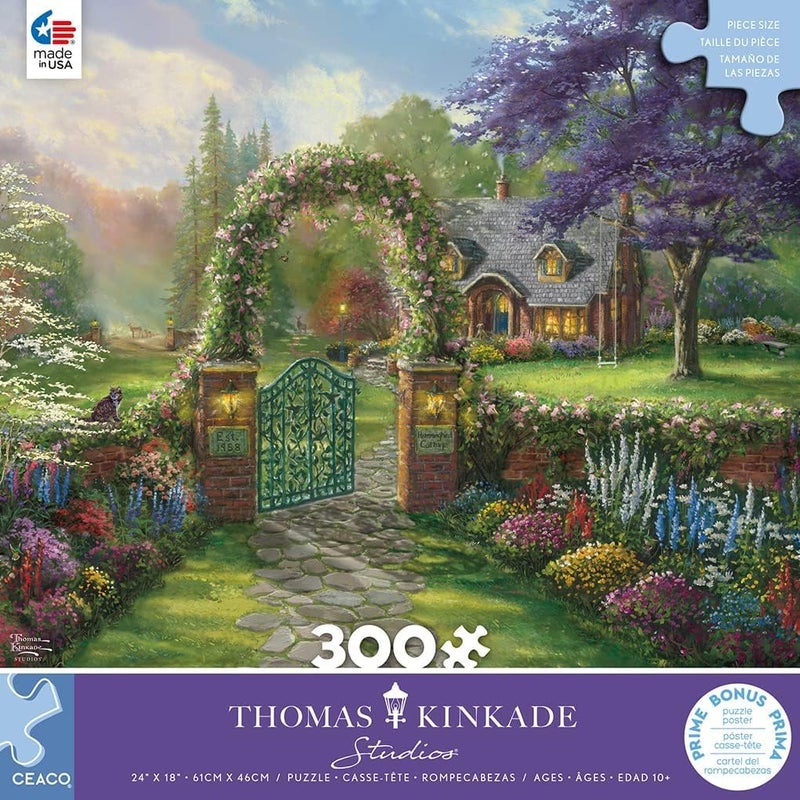 Ceaco - Thomas Kinkade - Inspirations - Hummingbird Cottage - 300 Piece Jigsaw Puzzle - Image 3