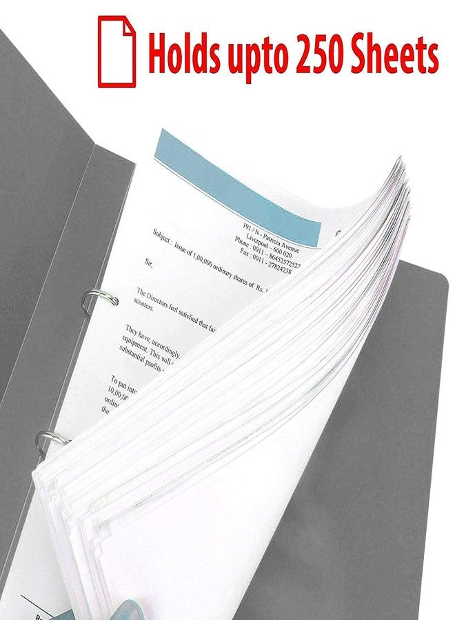 VAVIA 2D Ring Binder File,Plastic File Folder Legal Size Tough & Durable (F/S 2D Ring Binder Grey - 2) - Image 5