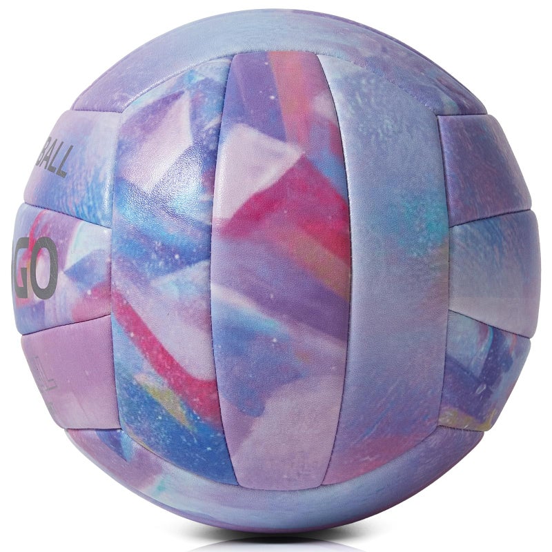 PECOGO Volleyball Size 5 Soft PU Leather Purple Indoor Outdoor Volleyballs Sports Training Game Play Ball for Beginner, Teenager, Adult - Image 2