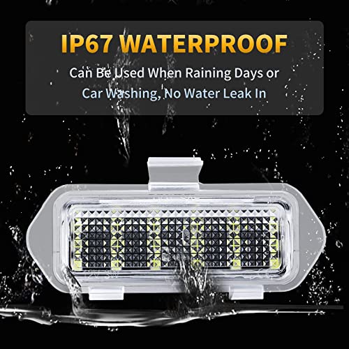 DERMOKA LED Puddle Mirror Lights for Chevy Silverado 1500 Classic Avalanche 1500 2500 GMC Sierra 1500 Classic Cadillac Escalade/Escalade ESV EXT Yukon XL 1500 2500, 6000K White - Image 4
