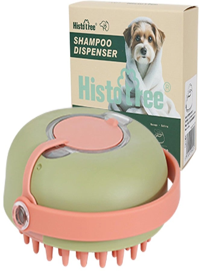 Histotree Dog Bath Brush for Bathing and Shedding Dog Washing Brush with Shampoo Dispenser(150ml) Pet Shampoo Brush for Short&Long Haired Dogs and Cats Removes loose Fur Dirt Deep Cleaning - Image 1
