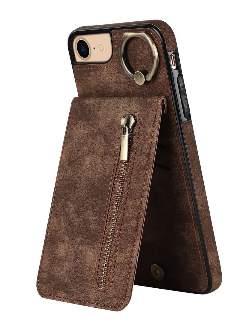 Suteni Back Cover Card Slots Leather Phone Case for Samsung - Image 2