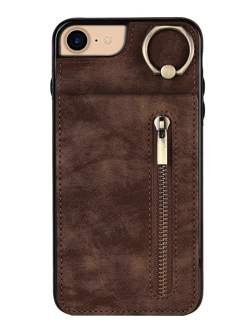 Suteni Back Cover Card Slots Leather Phone Case for Samsung - Image 1