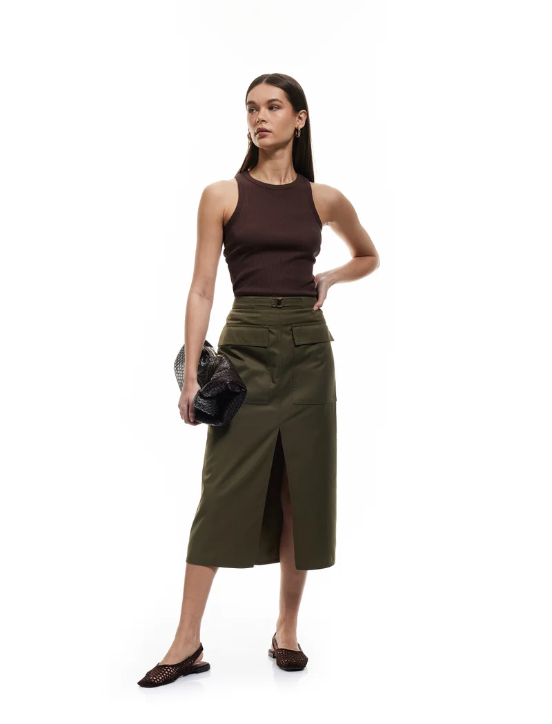 KOTON Midi Column Skirt