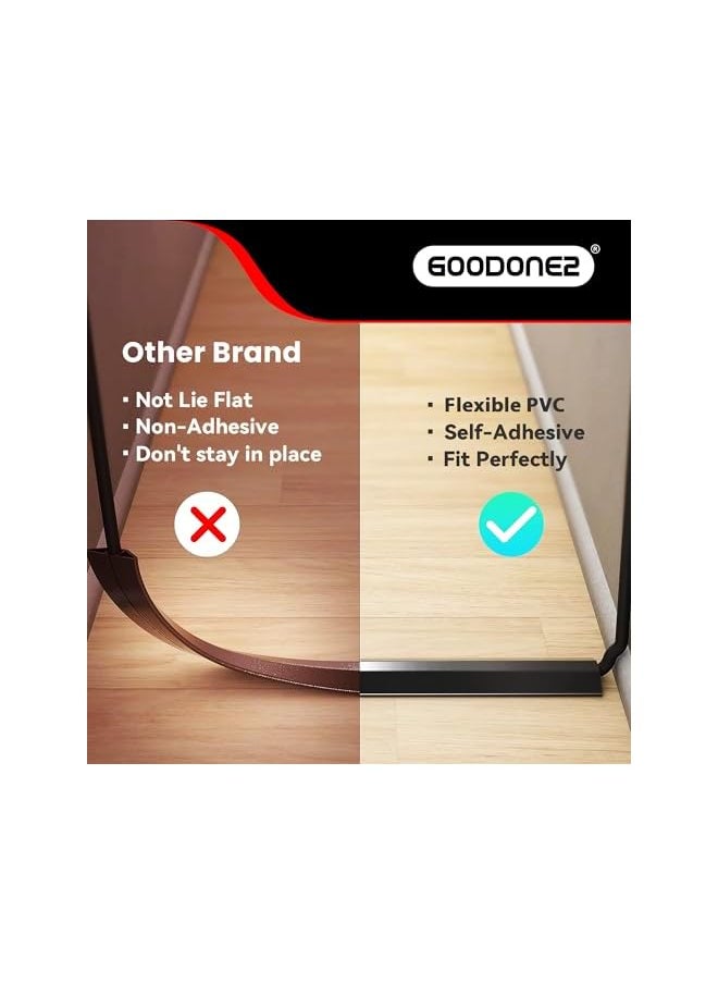 GOODONE2 GOODONE2 2 Meters Floor Cord Cover, Overfloor Cord Protector – Self-Adhesive Power Cable Protector – Silicone Cord Protector – Ideal Extension Cord Cover to Protect Wires On Floor (Black)  - Image 4