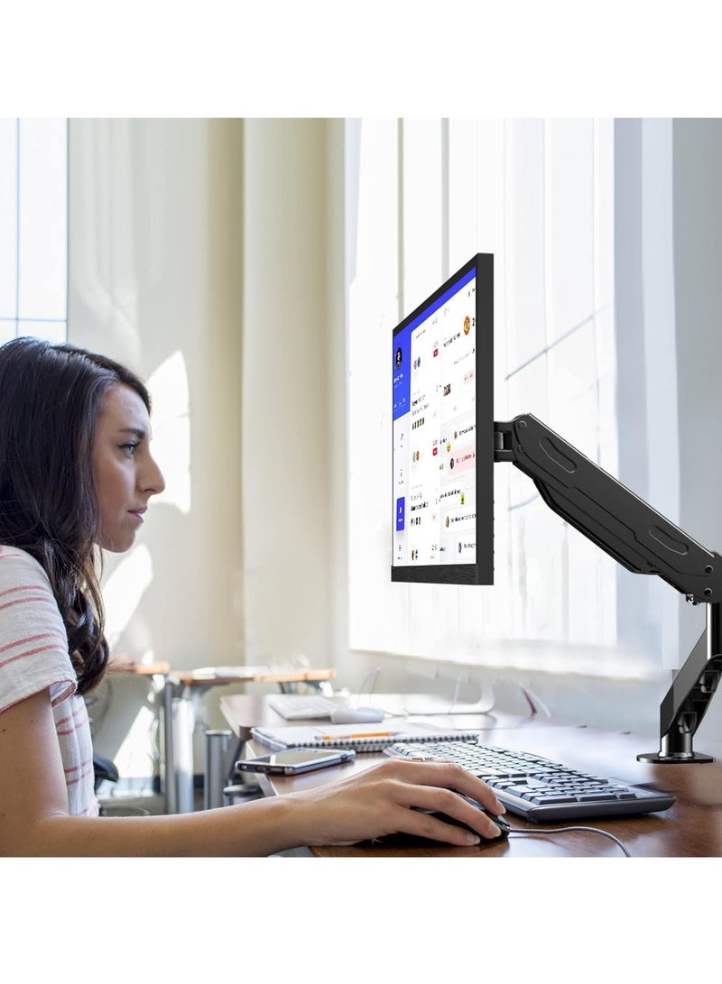 ELTRAZONE 17-27 Inch LCD Monitor Stand – Gas Spring Monitor Arm, 360° Rotatable, Height Adjustable Swivel, VESA 75x75/100x100mm, MD81 – Ergonomic Desk Mount for Office, Home, and Gaming, Sturdy and Flexible Display Solution - Image 5