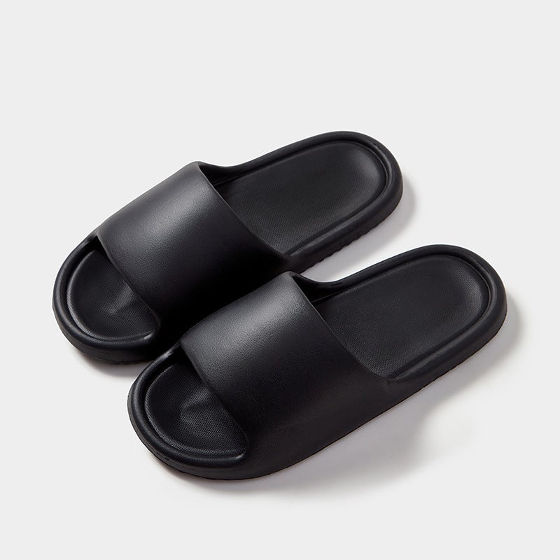 Solid Color Non-Slip Summer Slippers for Hotel, Home & Bath - Simple Design for Couples
