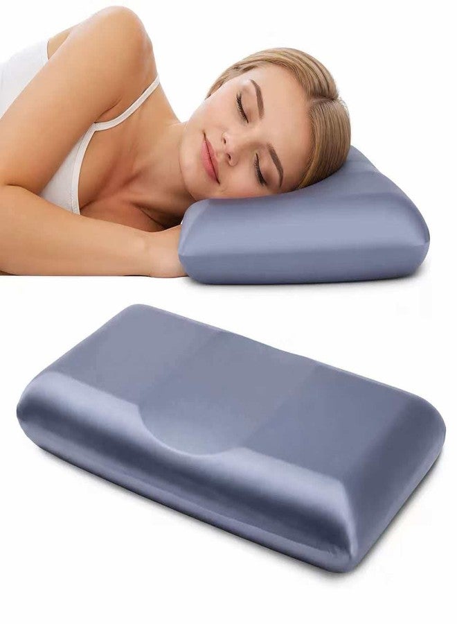 ASRIO Groove Silicone Pillow, Center Dip Design for Head Support, Pressure Relief Bed Pillow, Cooling Breathable, (Standard Size, (Groove Pillow)) - Image 1