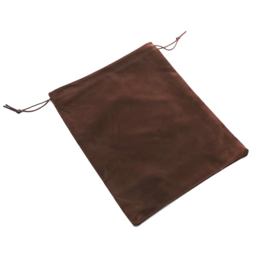 Aestivate 8 Pack Large Velvet Drawstring Pouch, Velvet Bag 8×10 Inch Storage Bag Cosmetics Pouches Dust Bag 8 Pieces (Brown) - Image 1