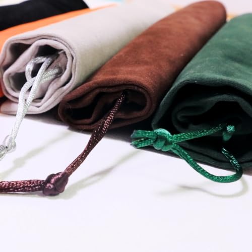 Aestivate 8 Pack Large Velvet Drawstring Pouch, Velvet Bag 8×10 Inch Storage Bag Cosmetics Pouches Dust Bag 8 Pieces (Brown) - Image 4
