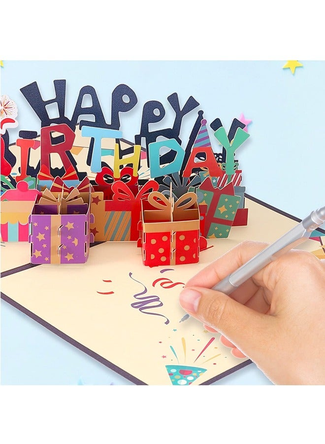 3D Pop Up Happy Birthday Card for Women Men Kid With Envelope Funny Personalized Birthday Card for Wife Husband Best Friend Her Him from Sister Brother Mom Dad Son Daughter Grandma - Image 2