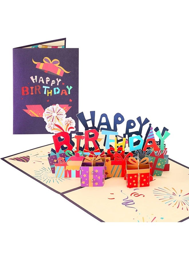 3D Pop Up Happy Birthday Card for Women Men Kid With Envelope Funny Personalized Birthday Card for Wife Husband Best Friend Her Him from Sister Brother Mom Dad Son Daughter Grandma - Image 1