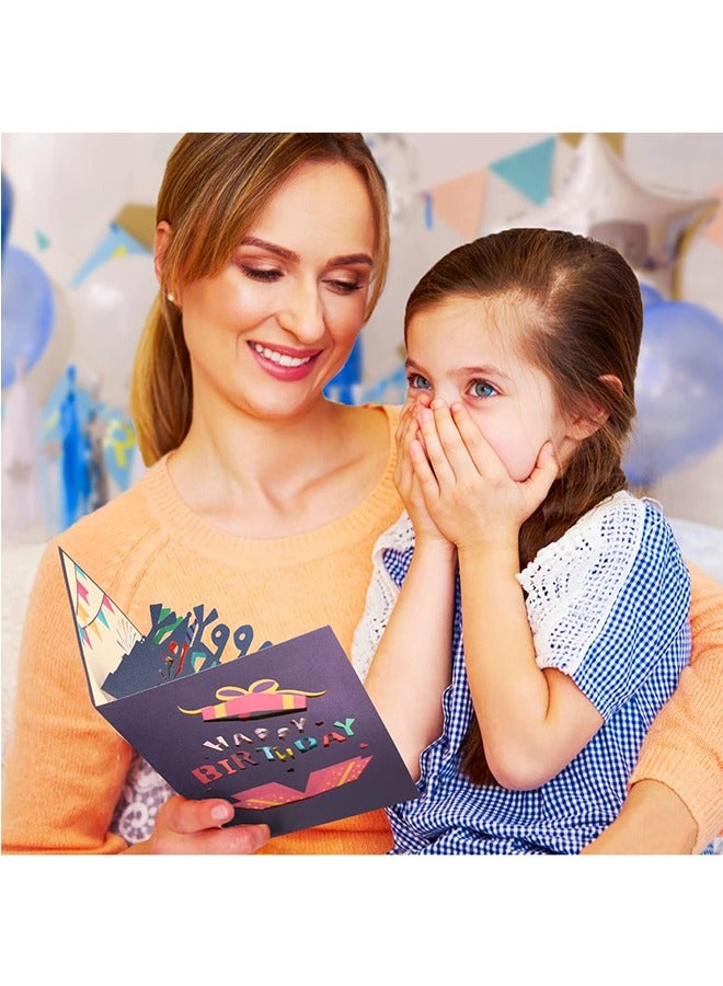 3D Pop Up Happy Birthday Card for Women Men Kid With Envelope Funny Personalized Birthday Card for Wife Husband Best Friend Her Him from Sister Brother Mom Dad Son Daughter Grandma - Image 3