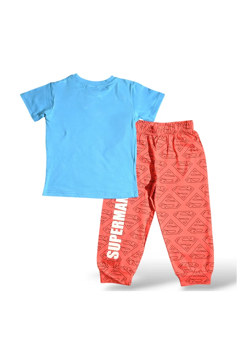 SUPERMAN SUPERMAN - ‬‪BOYS SHORT SLEEVE PAJAMA SET‬