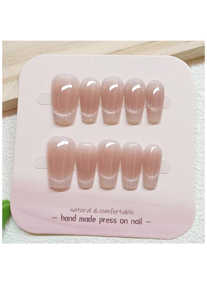 Binzo Beauty - Binzo Beauty Press On Handmade Nails, 10pcs,Nails Art , Acrylic Nails, False Nails，Natually Nails - Image 1
