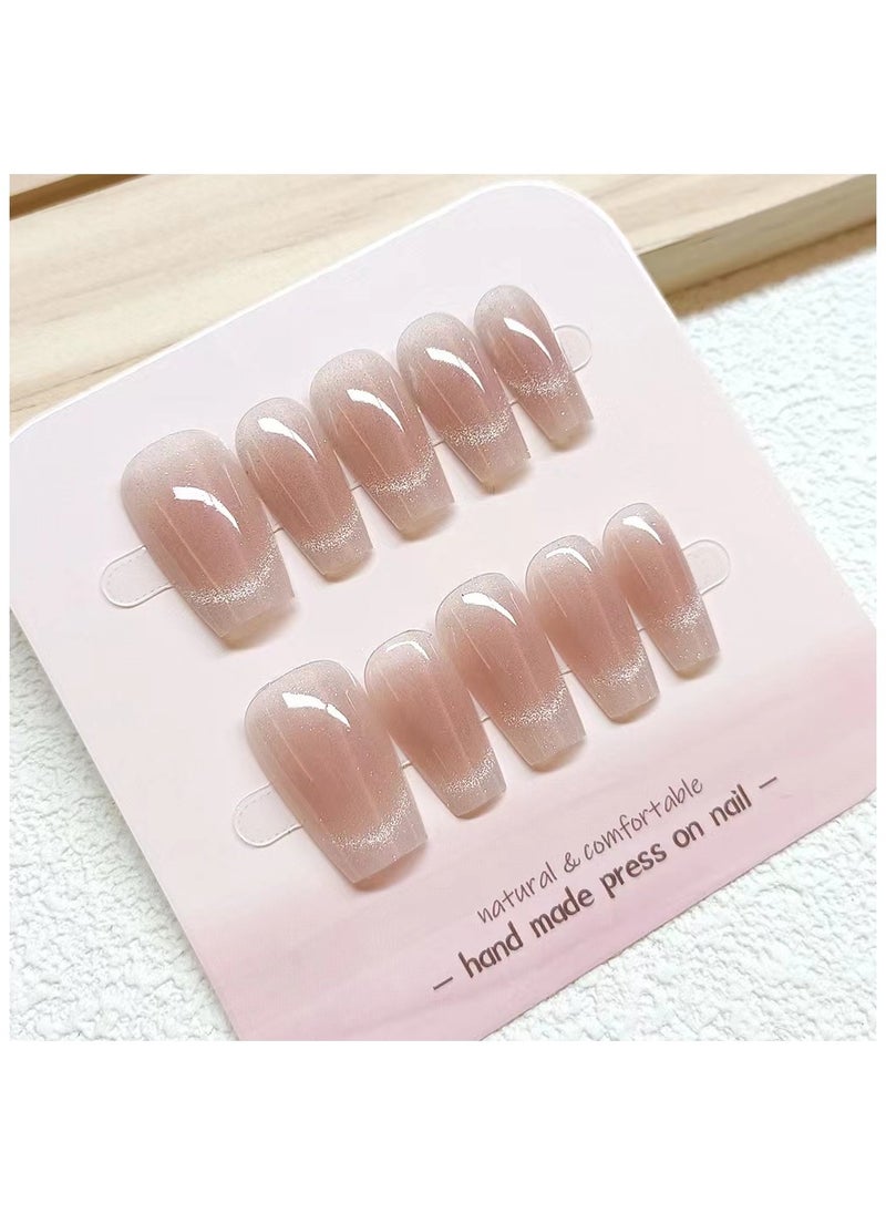 Binzo Beauty - Binzo Beauty Press On Handmade Nails, 10pcs,Nails Art , Acrylic Nails, False Nails，Natually Nails - Image 1