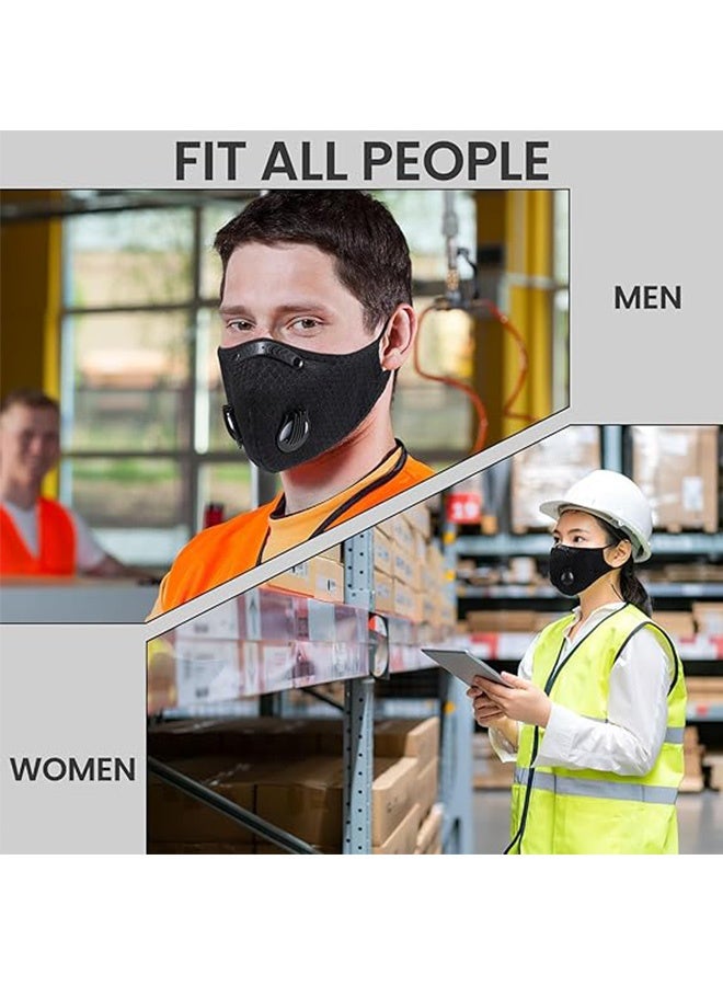 ساوث مون غطاء وجه الأتربة، قناع وجه جهاز التنفس الاصطناعي القابل لإعادة الاستخدام، قناع وجه حلزوني مع مرشحات كربون نشطة - Image 5