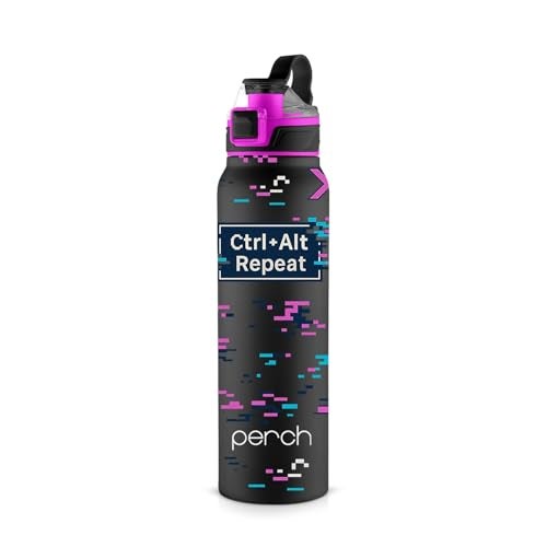 Perch Apex Hot and Cold Stainless Steel Water Bottle 740ml | Triple-Layer Vacuum Insulated 3D Printed Bottle | ISI Certified, Leakproof & BPA-Free | Gift for Men & Women | Reboot Mode Pink - Image 1