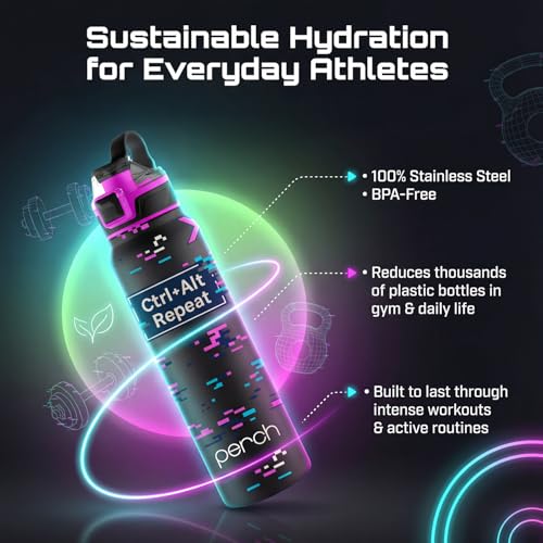 Perch Apex Hot and Cold Stainless Steel Water Bottle 740ml | Triple-Layer Vacuum Insulated 3D Printed Bottle | ISI Certified, Leakproof & BPA-Free | Gift for Men & Women | Reboot Mode Pink - Image 5