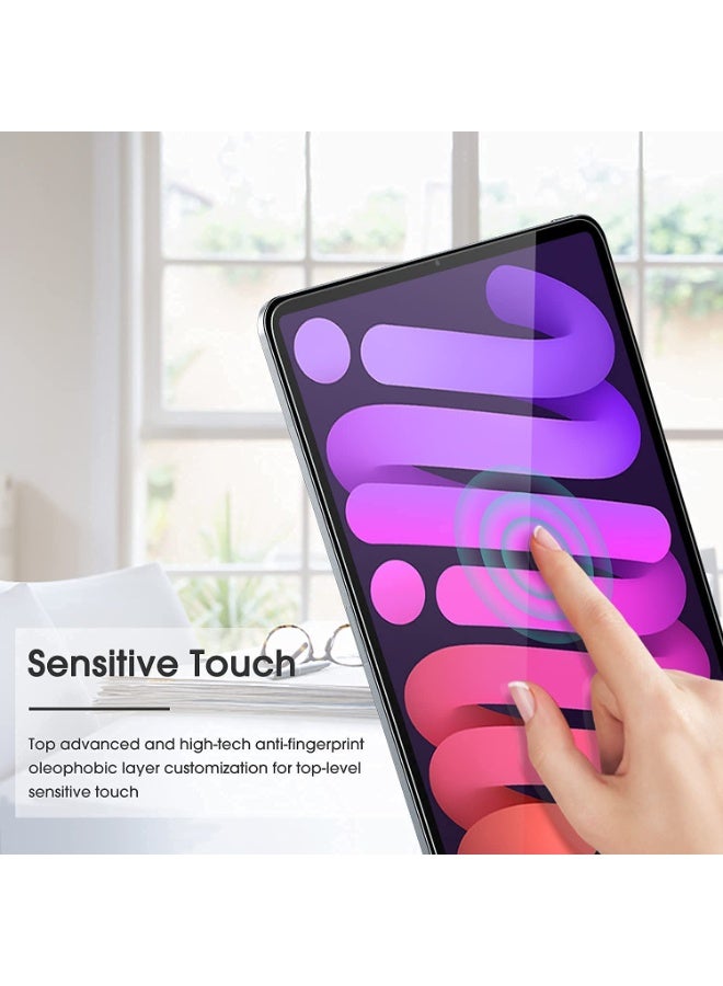 عام 2 قطعة من حامي الشاشة الزجاجي غير اللامع المصمم لآيباد ميني A17 برو 2024 وآيباد ميني 6 8.3 إنش - مضاد للتوهج/خالٍ من الفقاعات/سهل التركيب/نعومة الحرير، زجاج مقوى لآيباد ميني 7/الجيل السادس - Image 3