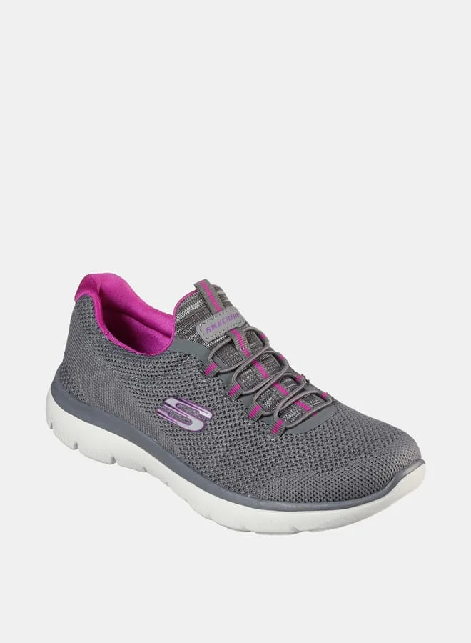 سكيتشرز Women's Summits Slip-On Lace-Up Trainers - 149206-CCPR