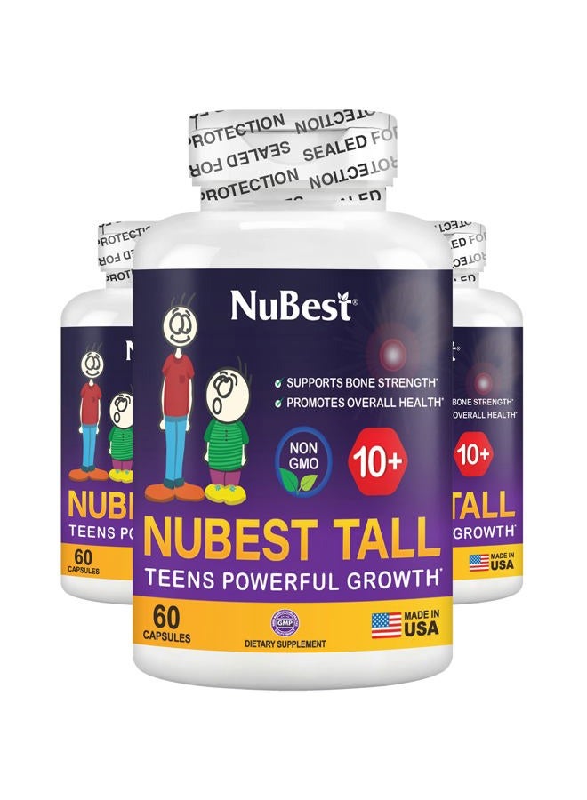 NuBest Tall 10+ - Advanced Bone Strength Formula, Enhanced Immunity, Healthy Bone & Optimal Wellness with Calcium, Vitamins D3, Vitamin K2 for Ages 10+ - Who Drink Milk Daily - 3 Pack - Image 1