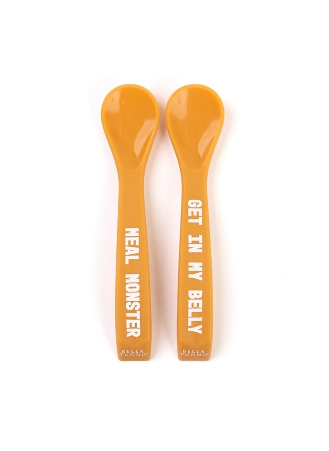 Bella Tunno Bowl And Spoon Baby Feeding Set - Suction Bowl And Baby Spoon For Toddlers And Kids, Baby Led Weaning Spoons And Bowls With Non-Toxic, Bpa Free Silicone, Get In My Belly/Meal Monster  - Image 4